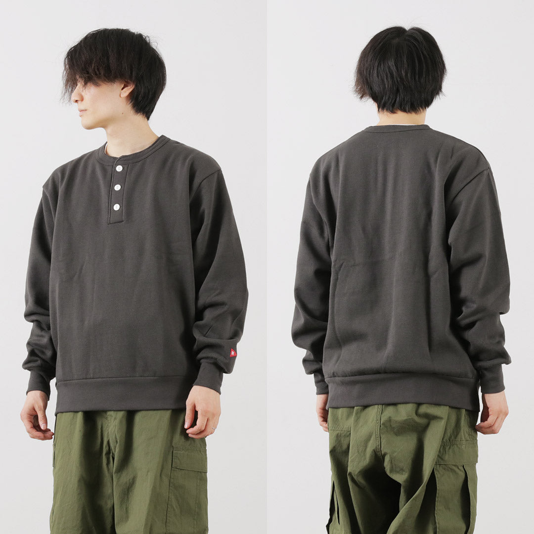Sweat-shirt Healthknit / Classic Henley Neck Long Mancheve