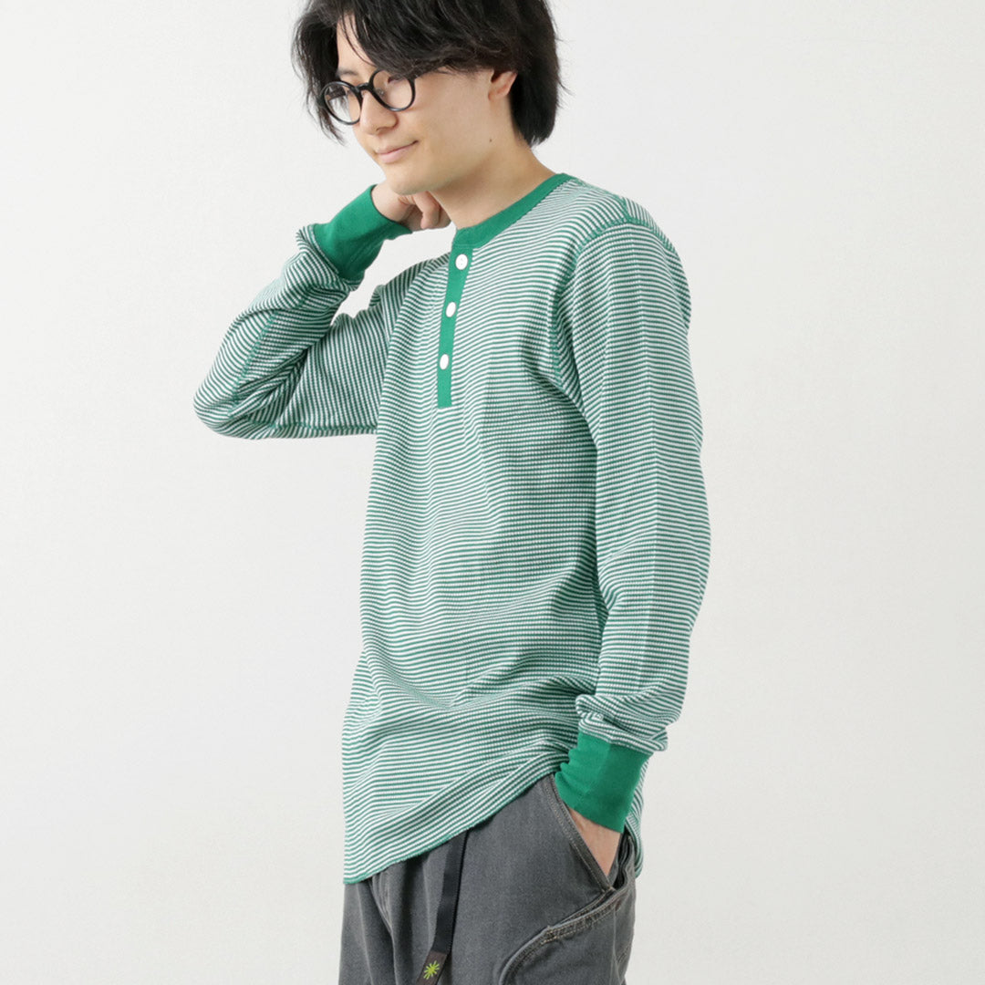 Healthknit / Basic Waffle Henley Necy Long Manneve