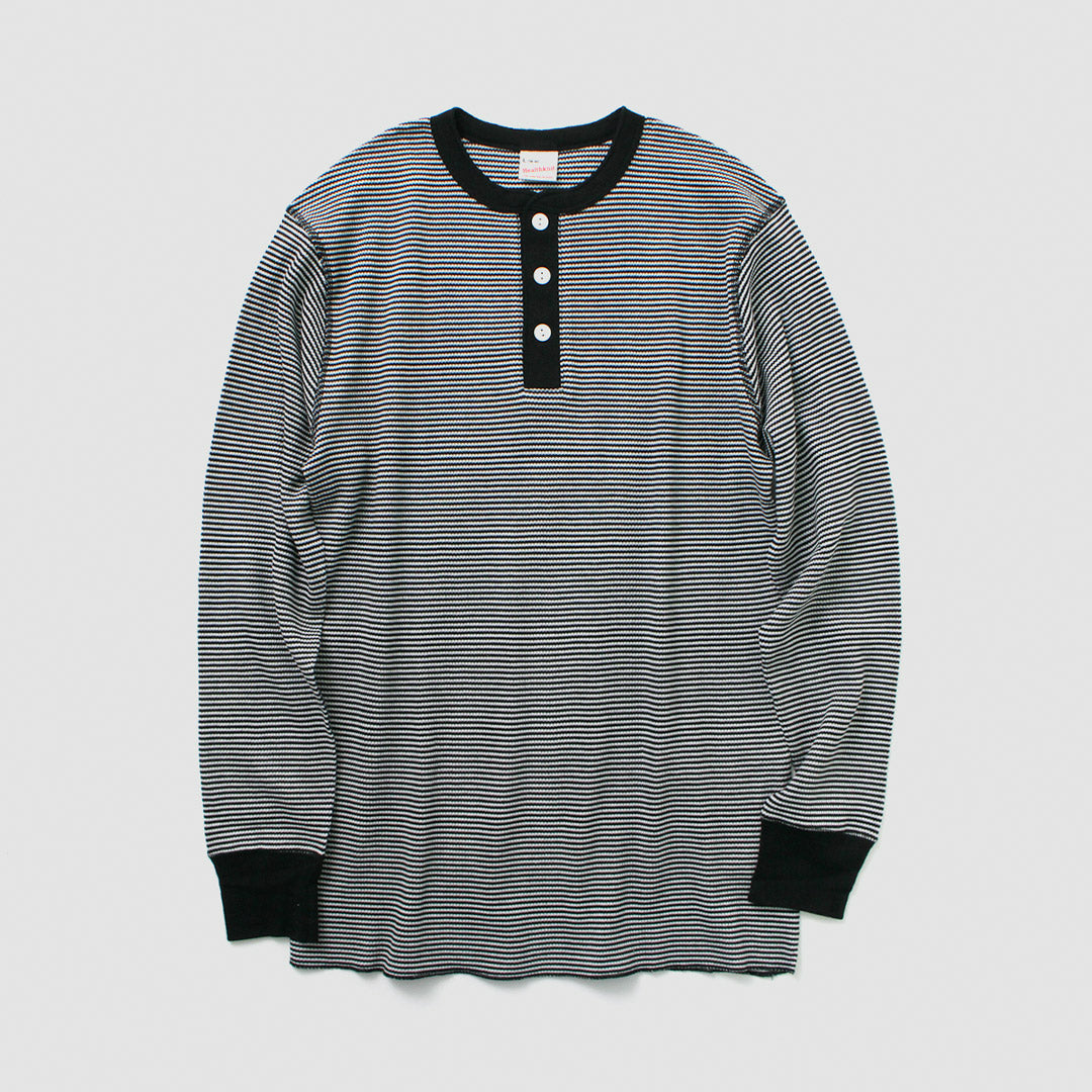 Healthnit / Basic Waffle Henley Neck Long Sleeve