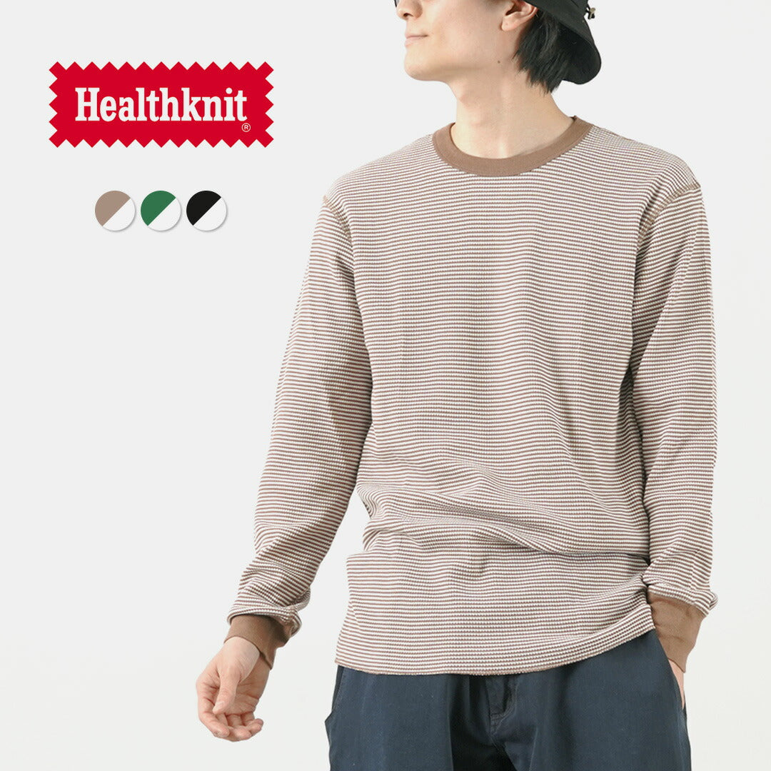 HealthKnit / Basic Waffle Crew Cello manga larga