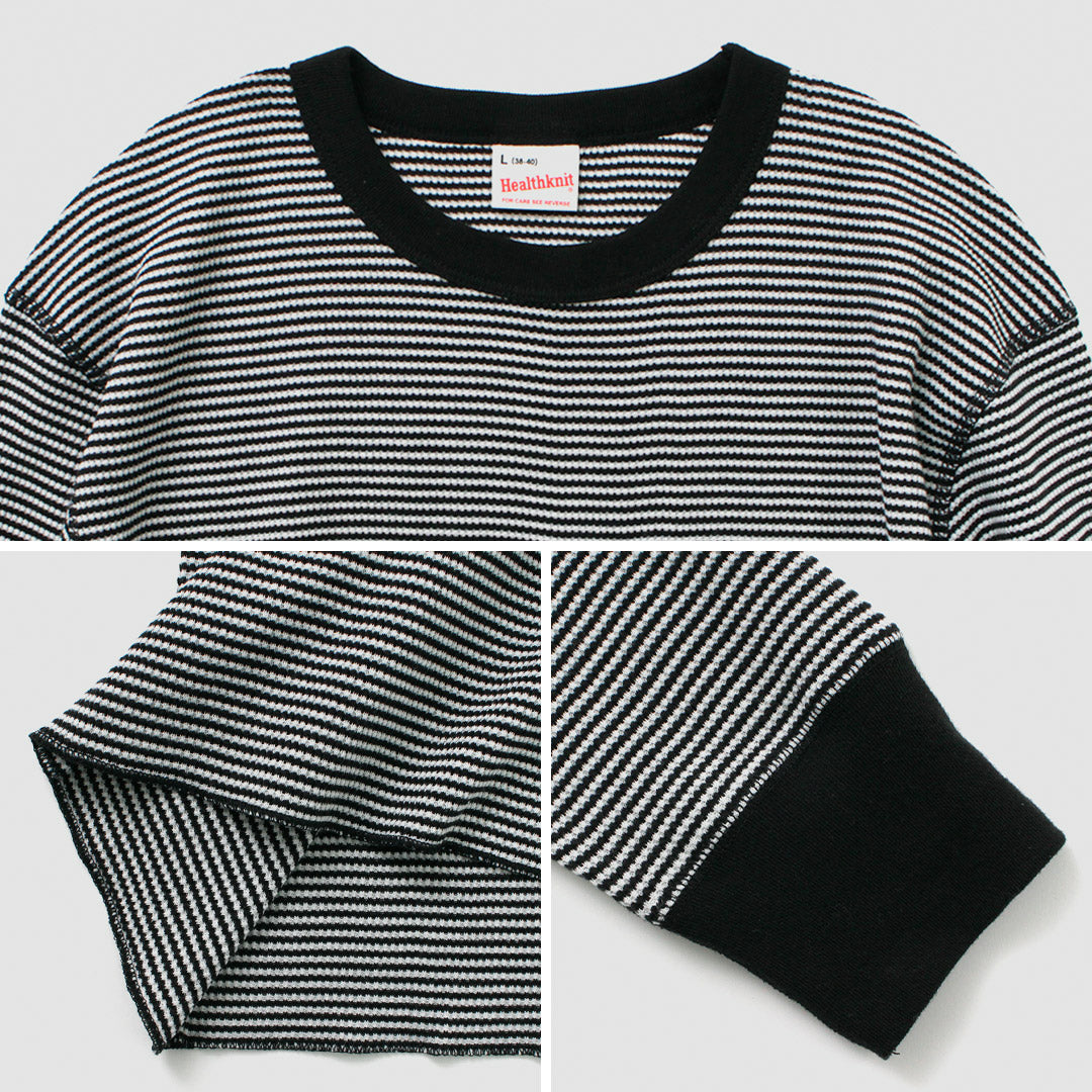 HEALTHKNIT / Basic Waffle Crew Neck Long Sleeve