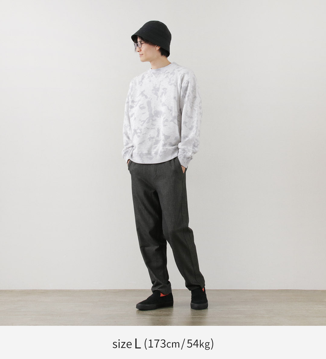 Moc t / Garment Dyed Loopwheel Crew Neck Pullover