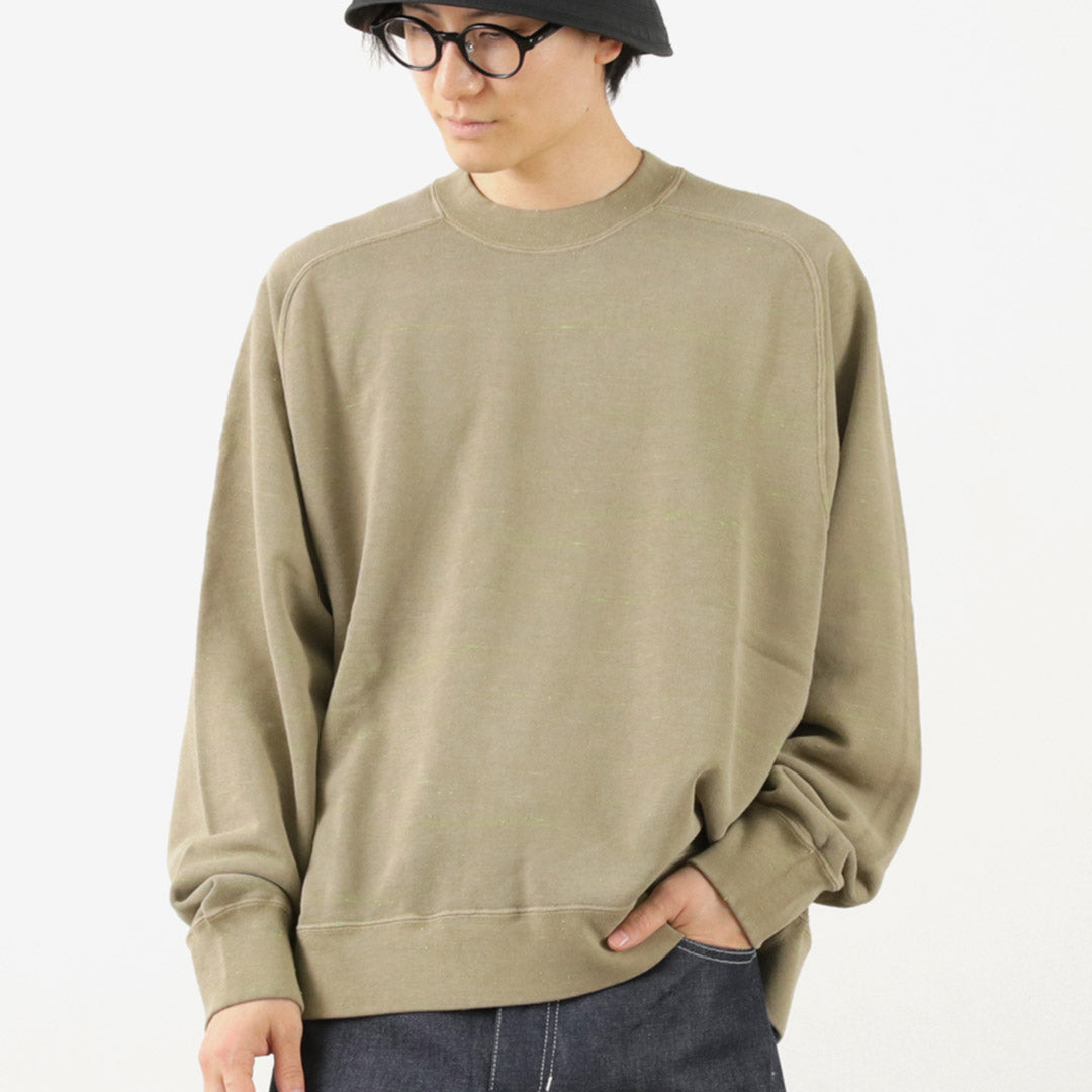 Moc T / Neon Script Loopwheel Overdyed Raglan Long Sleeve Sweatshirt