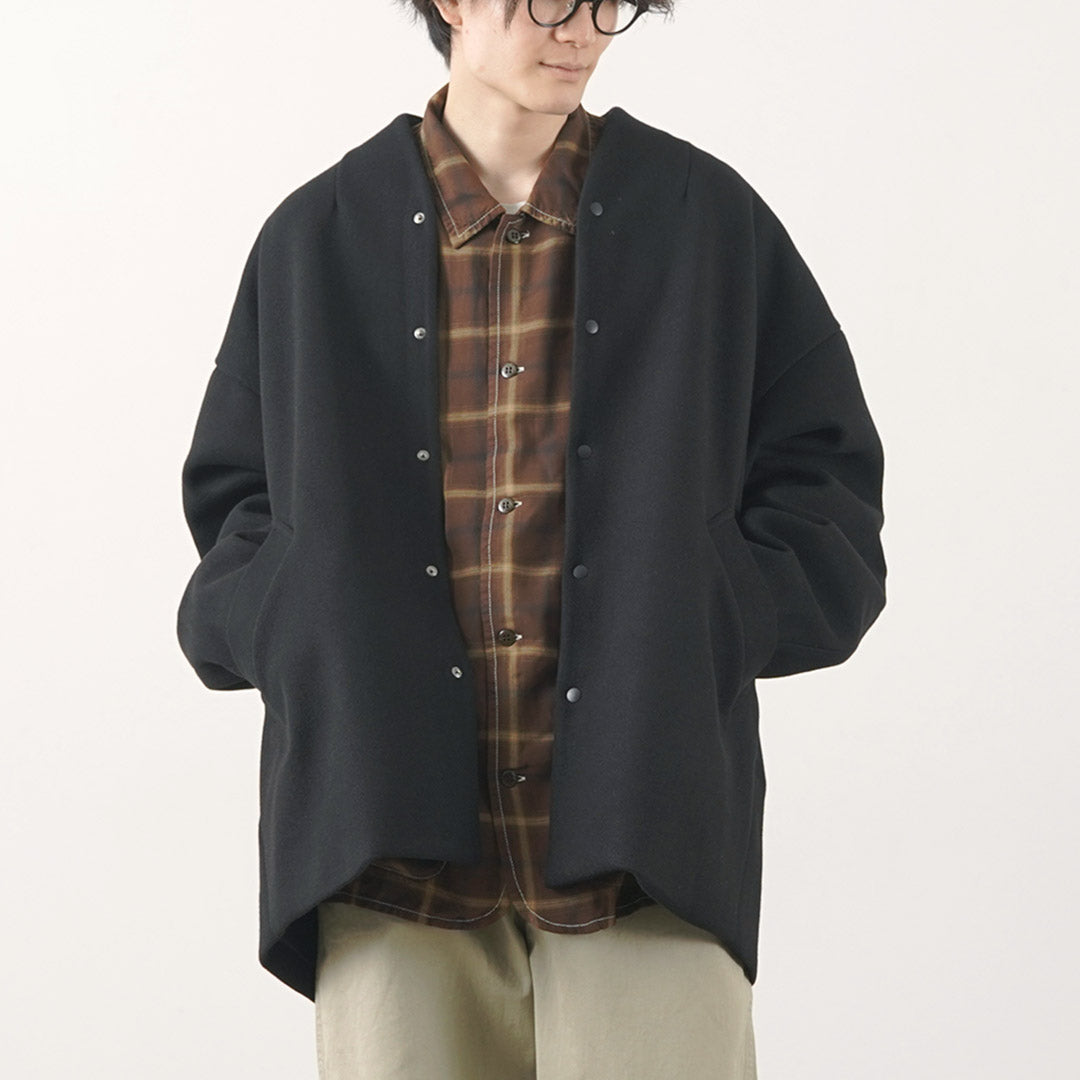 KELEN / Collarless Egg Jacket