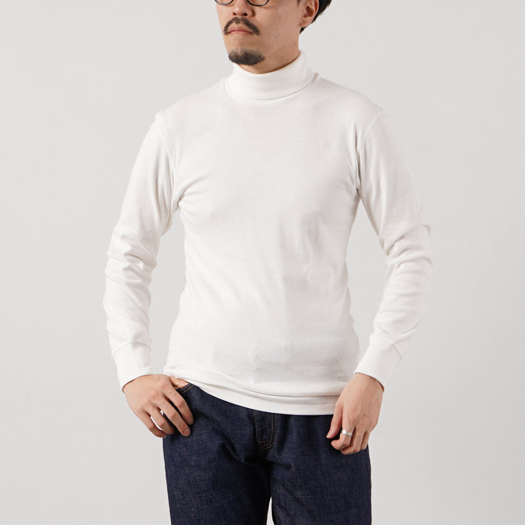 FILMELANGE / ROY Organic Cotton Rib Turtleneck Long Sleeve T-Shirt