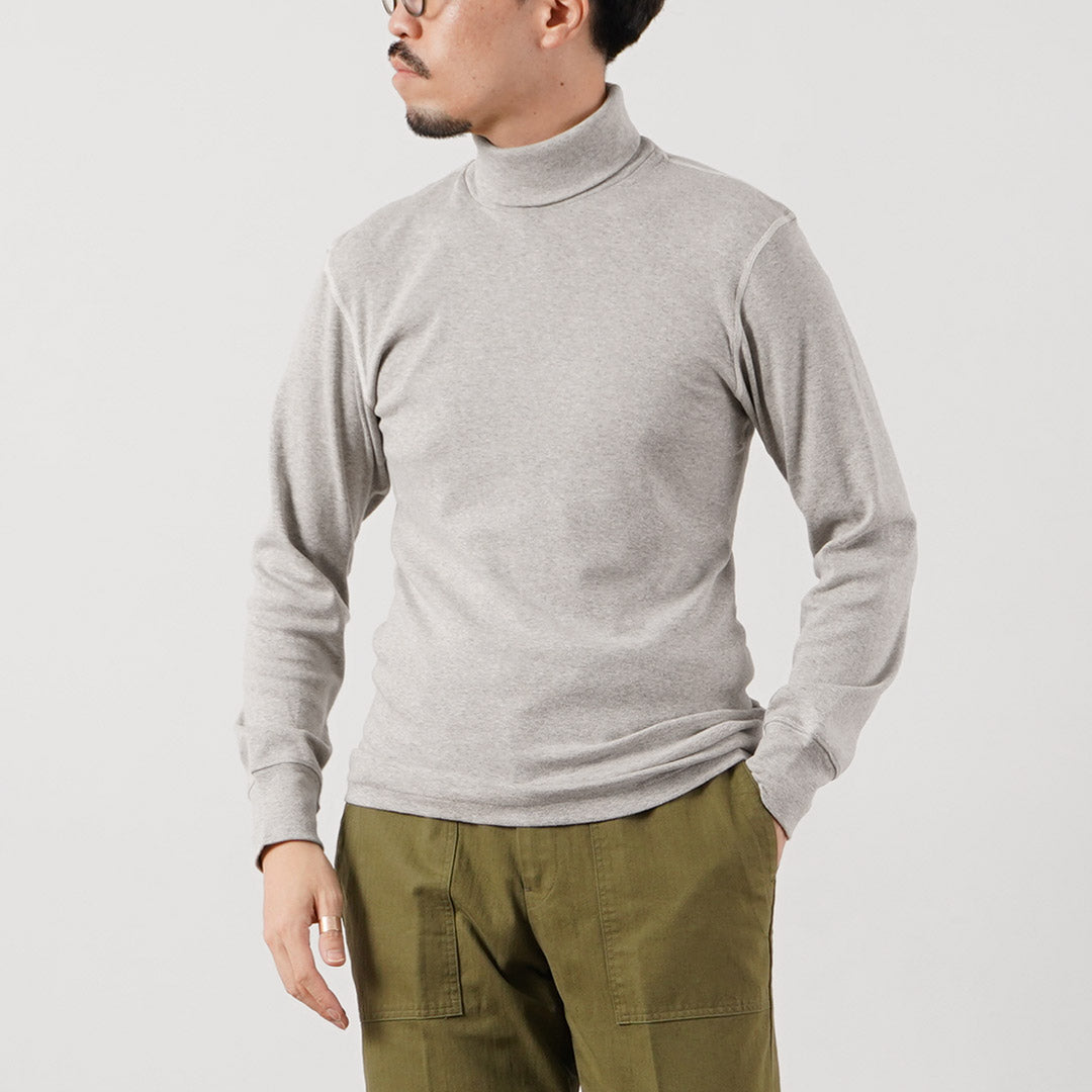 FILMELANGE / ROY Organic Cotton Rib Turtleneck Long Sleeve T-Shirt