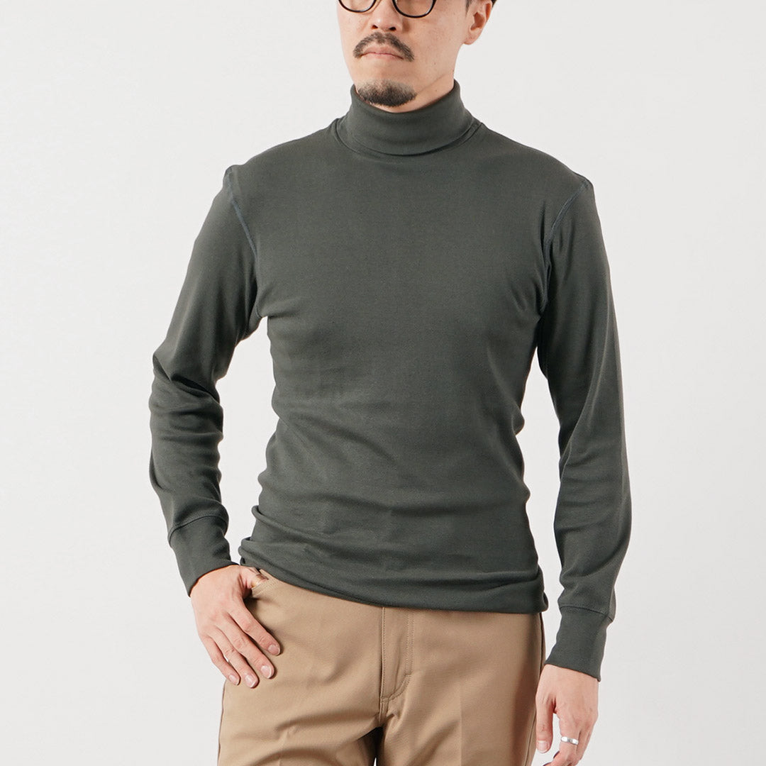 FILMELANGE / ROY Organic Cotton Rib Turtleneck Long Sleeve T-Shirt