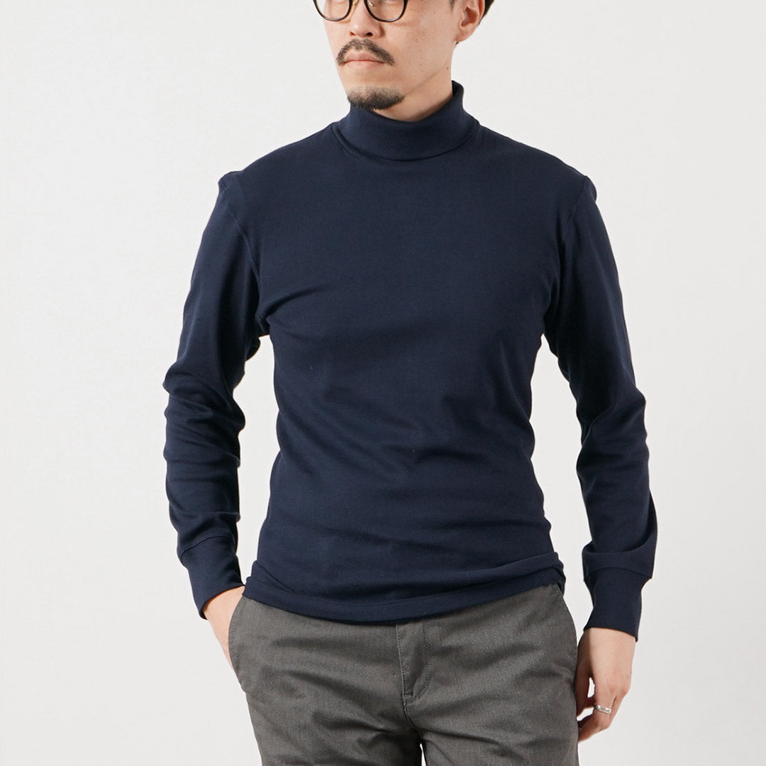 FILMELANGE / ROY Organic Cotton Rib Turtleneck Long Sleeve T-Shirt