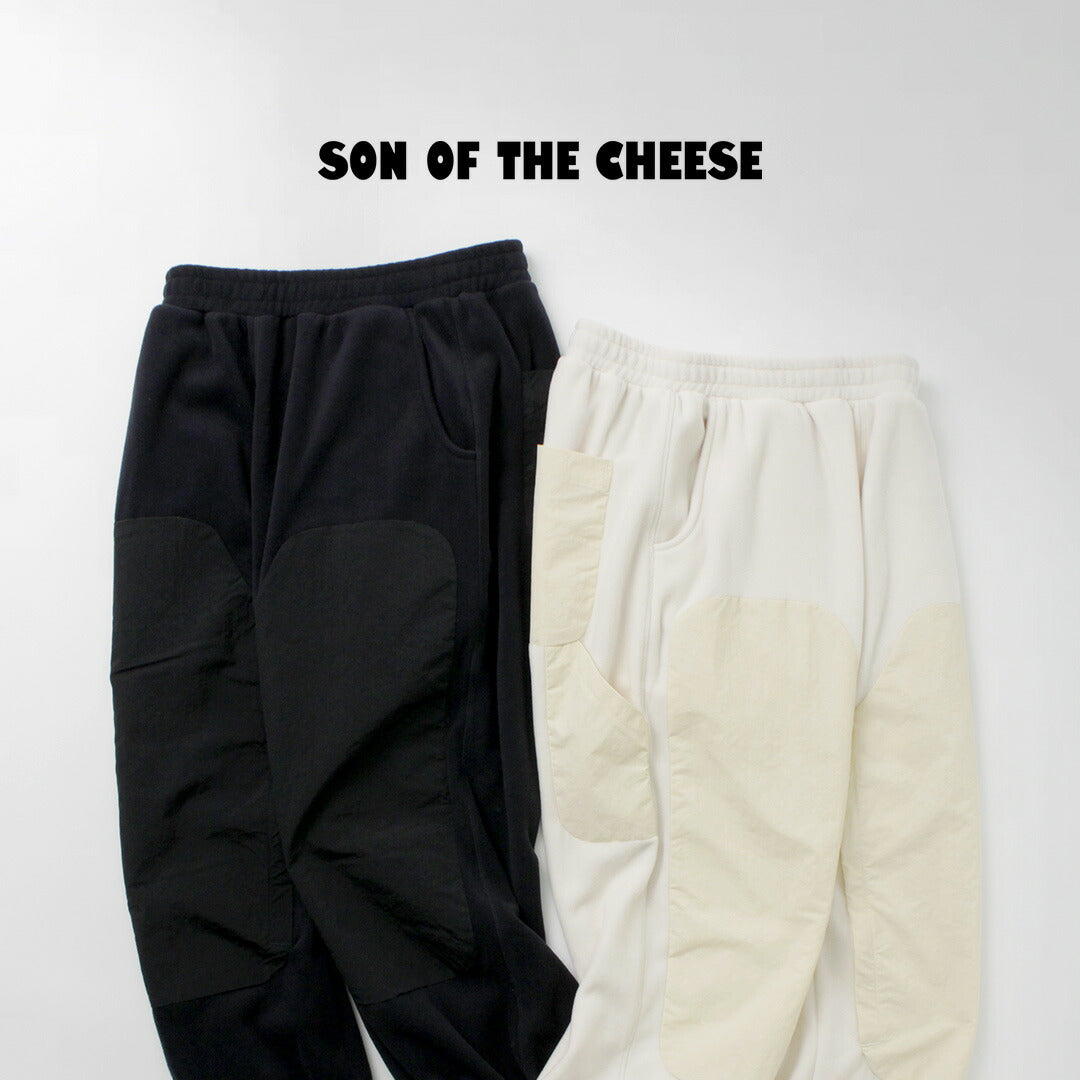 Fils du fromage / pantalon en toison à double genou