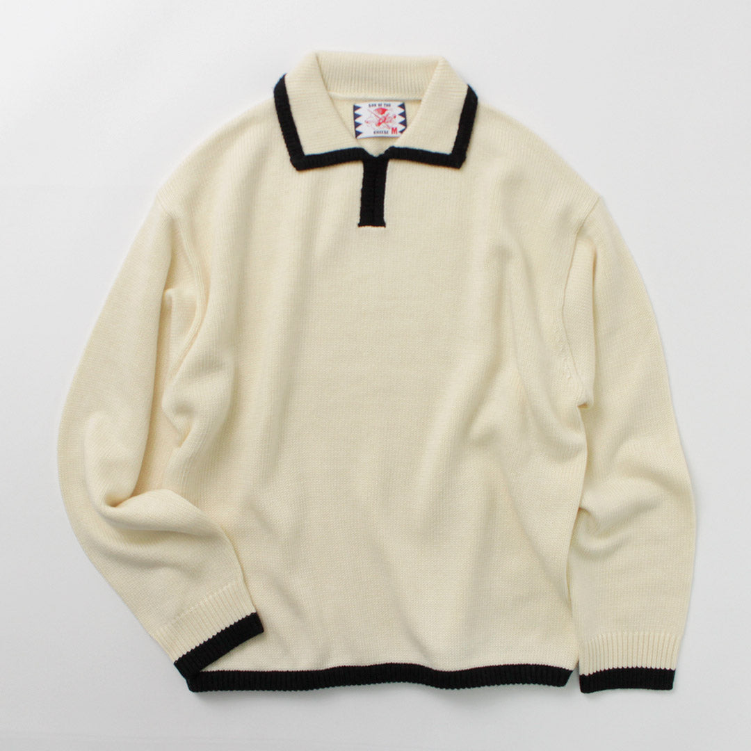 SON OF THE CHEESE / Line Polo Knit