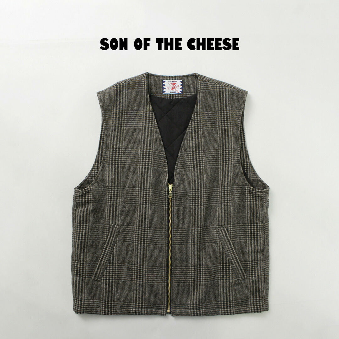 SON OF THE CHEESE / Check Wool Vest