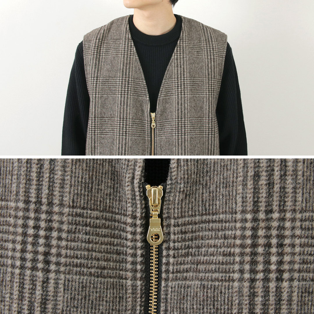 SON OF THE CHEESE / Check Wool Vest