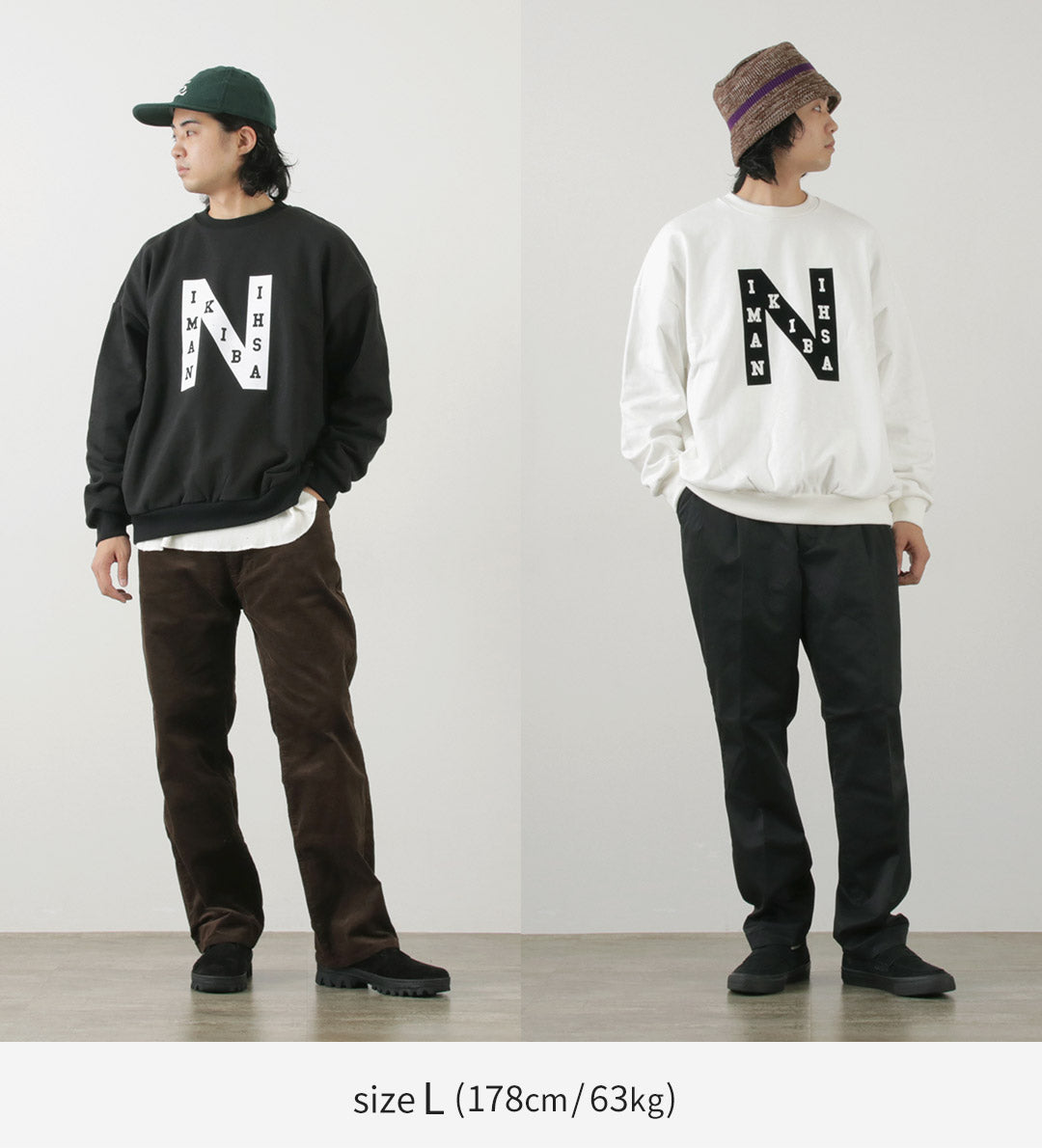 Fils du sweat à cou de fromage / Namikibashi Crew Neck