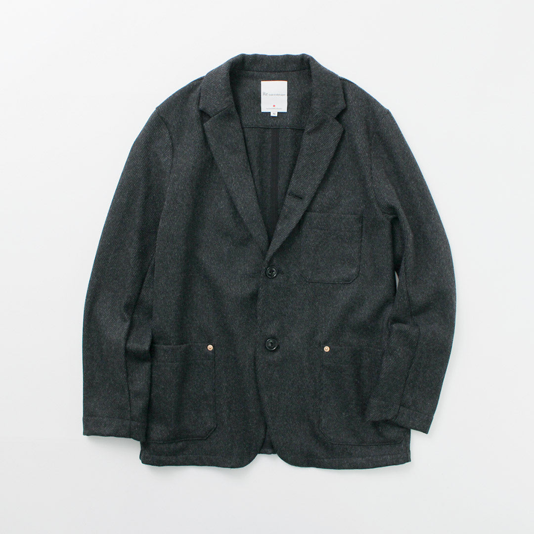 Re fait à Tokyo Japan / Wool Cashmere Kersey Coverall Jacket