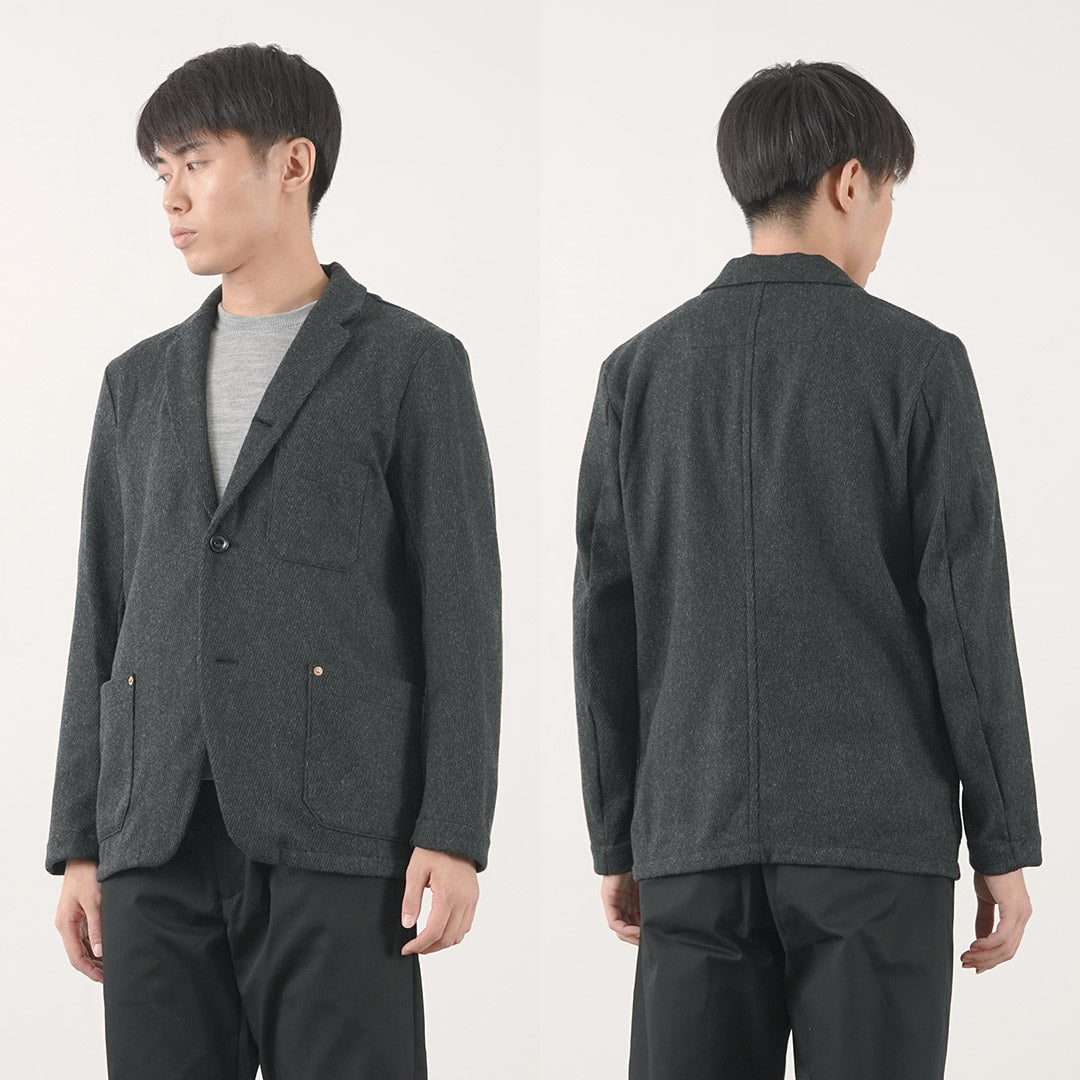 Re fait à Tokyo Japan / Wool Cashmere Kersey Coverall Jacket