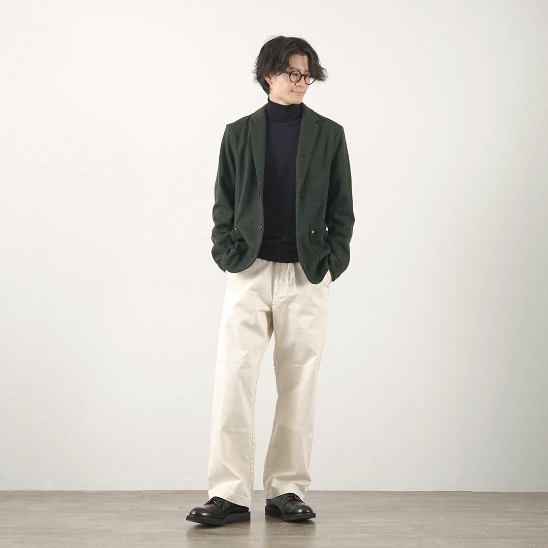 Re fait à Tokyo Japan / Wool Cashmere Kersey Coverall Jacket