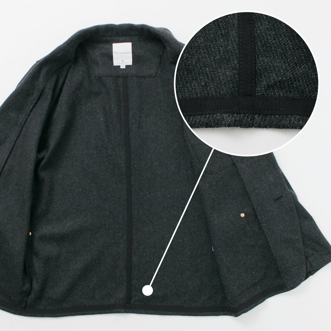 Re fait à Tokyo Japan / Wool Cashmere Kersey Coverall Jacket