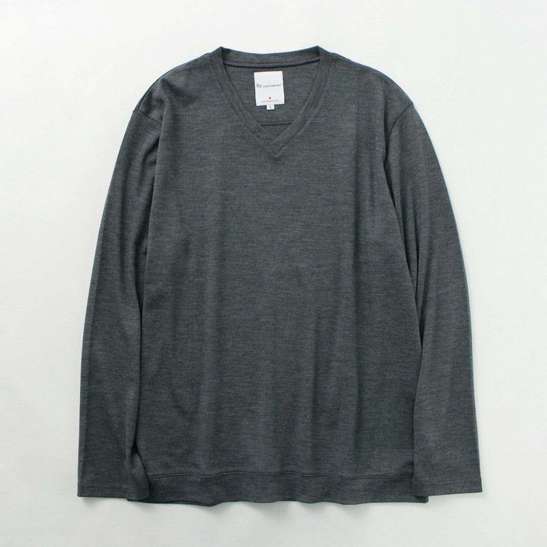 RE MADE IN TOKYO JAPAN / Dress Wool Knit V-Neck