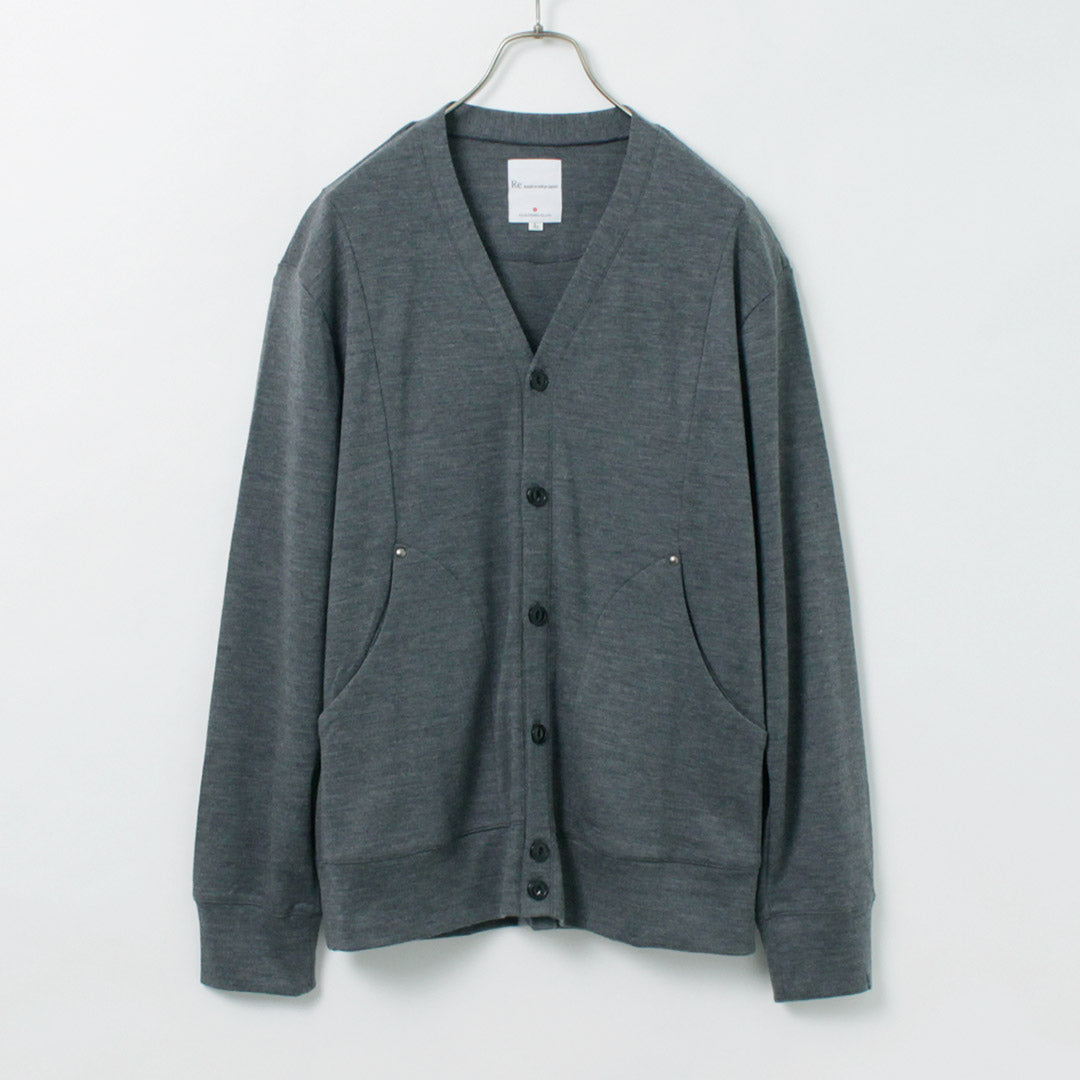 RE MADE IN TOKYO JAPAN / Dress Wool Knit Round Cut Cardigan