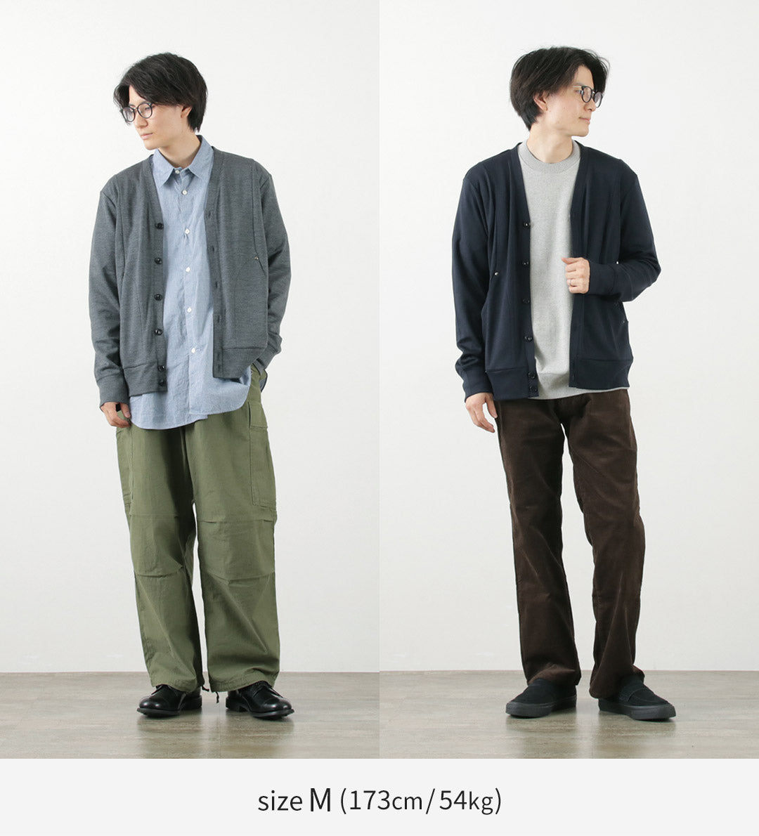 RE MADE IN TOKYO JAPAN / Dress Wool Knit Round Cut Cardigan