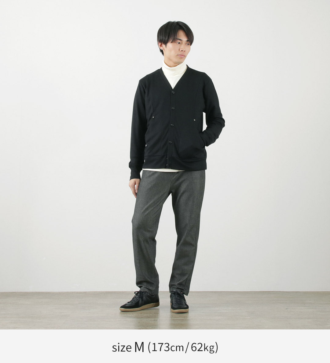 RE MADE IN TOKYO JAPAN / Dress Wool Knit Round Cut Cardigan