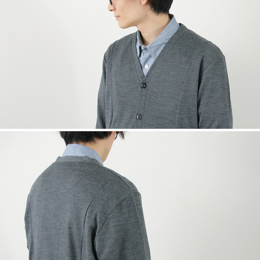 RE MADE IN TOKYO JAPAN / Dress Wool Knit Round Cut Cardigan