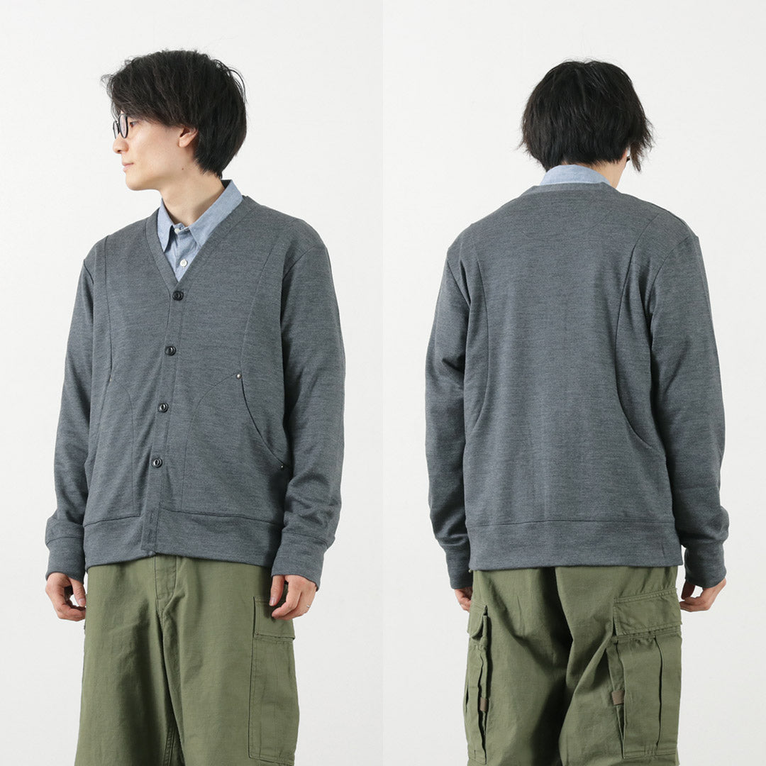 RE MADE IN TOKYO JAPAN / Dress Wool Knit Round Cut Cardigan