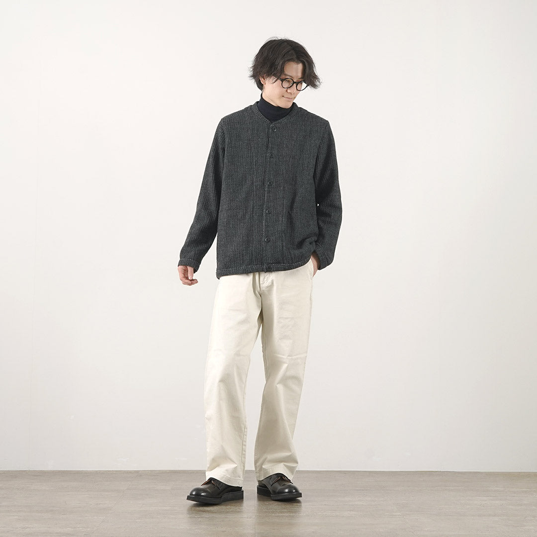 Re fait à Tokyo Japan / Glen Check Fleece Cardigan