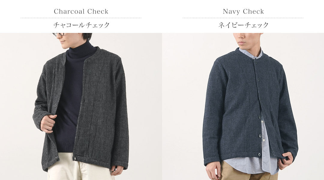 Re fait à Tokyo Japan / Glen Check Fleece Cardigan