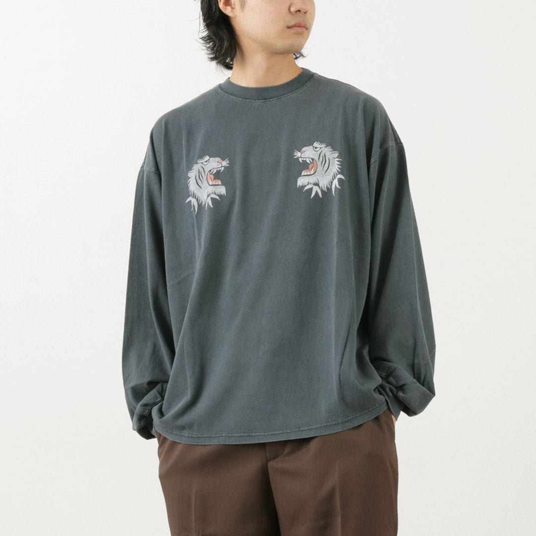 REMI RELIEF / Special Order HARD Special Processing 20 Jersey Long Sleeve T-Shirt (Tiger Pattern)