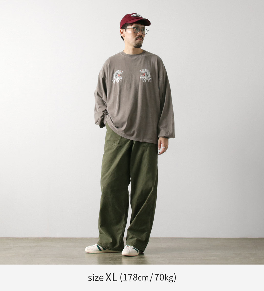 REMI RELIEF / Special Order HARD Special Processing 20 Jersey Long Sleeve T-Shirt (Tiger Pattern)