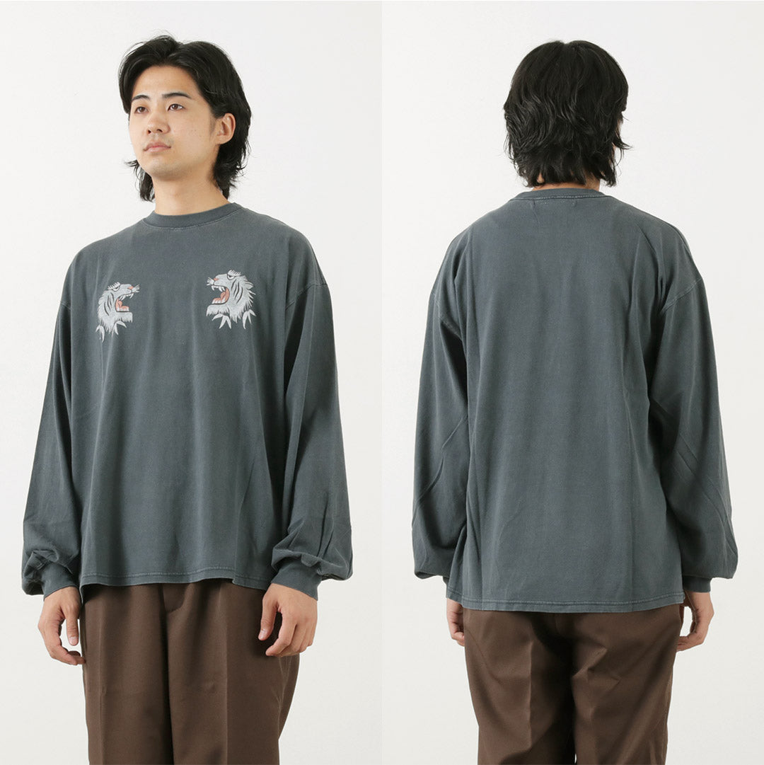 REMI RELIEF / Special Order HARD Special Processing 20 Jersey Long Sleeve T-Shirt (Tiger Pattern)