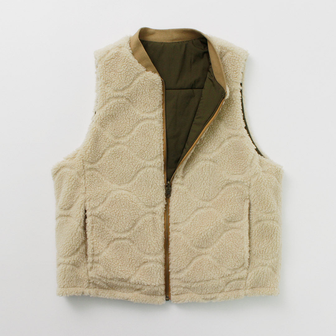 fnor / quiled羊皮boa mil vest