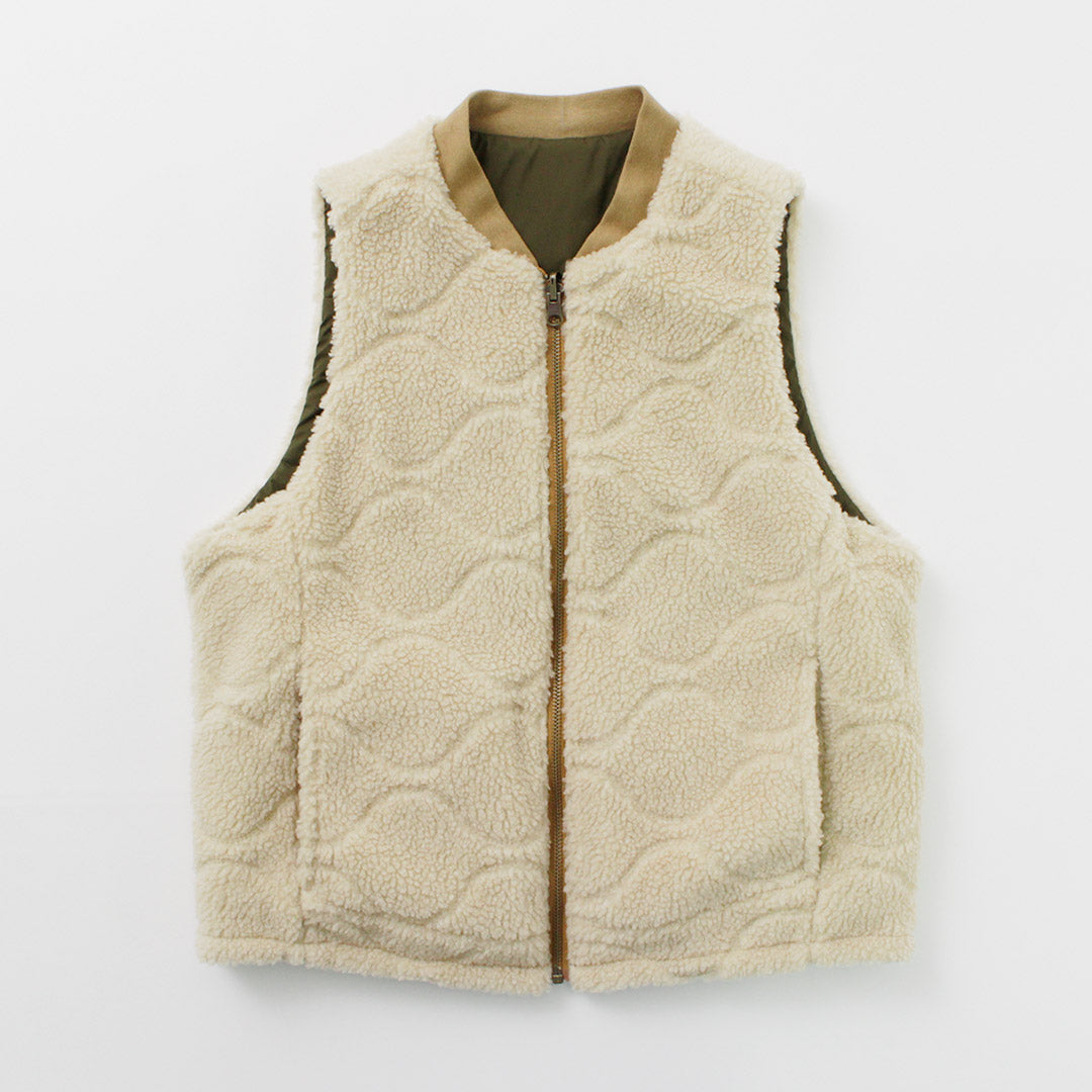 FNOR / Quilted Sheepskin Boa MIL Vest