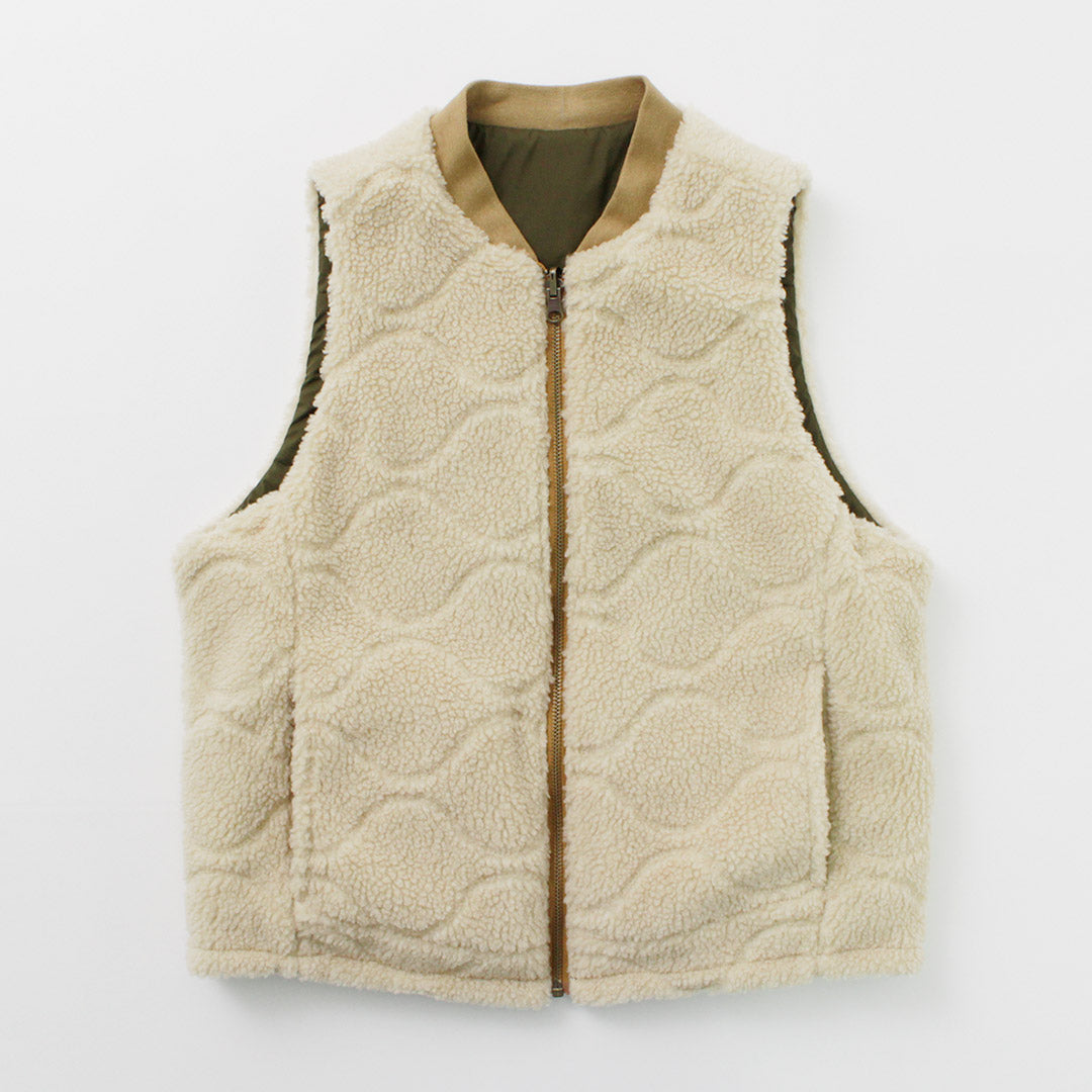 fnor / quiled羊皮boa mil vest