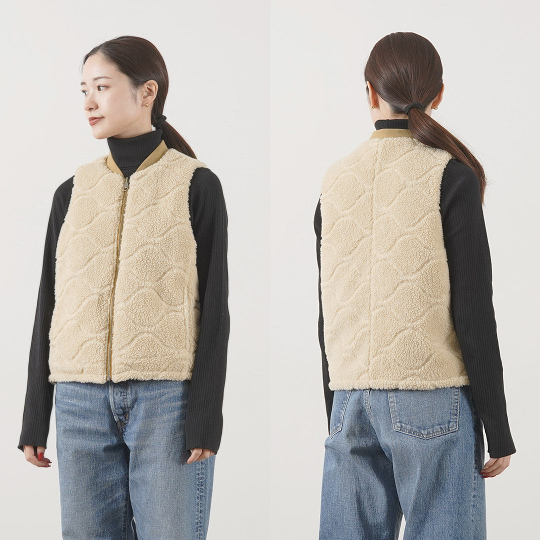 fnor / Quilted Sheepskin Boa Mil 조끼