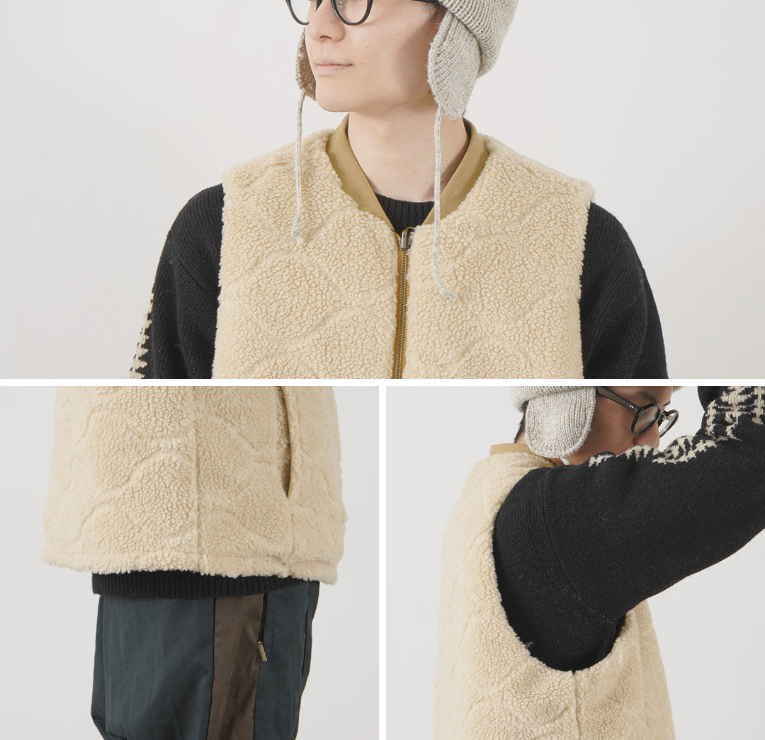 fnor / Quilted Sheepskin Boa Mil 조끼