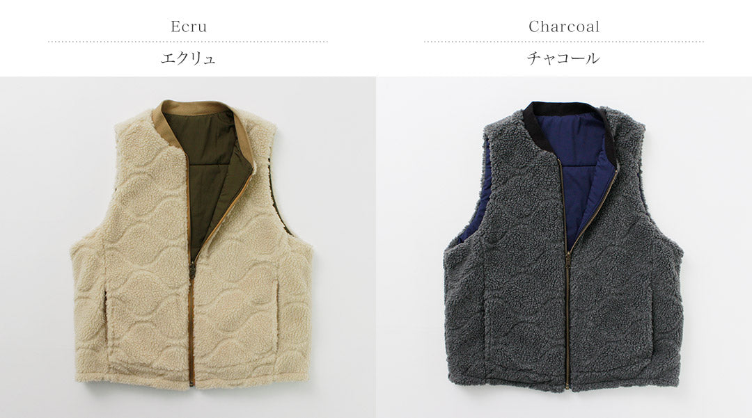 fnor / quiled羊皮boa mil vest