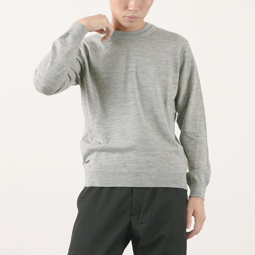 Mooncastle / Extra Fine Merino Wool Crew Cou