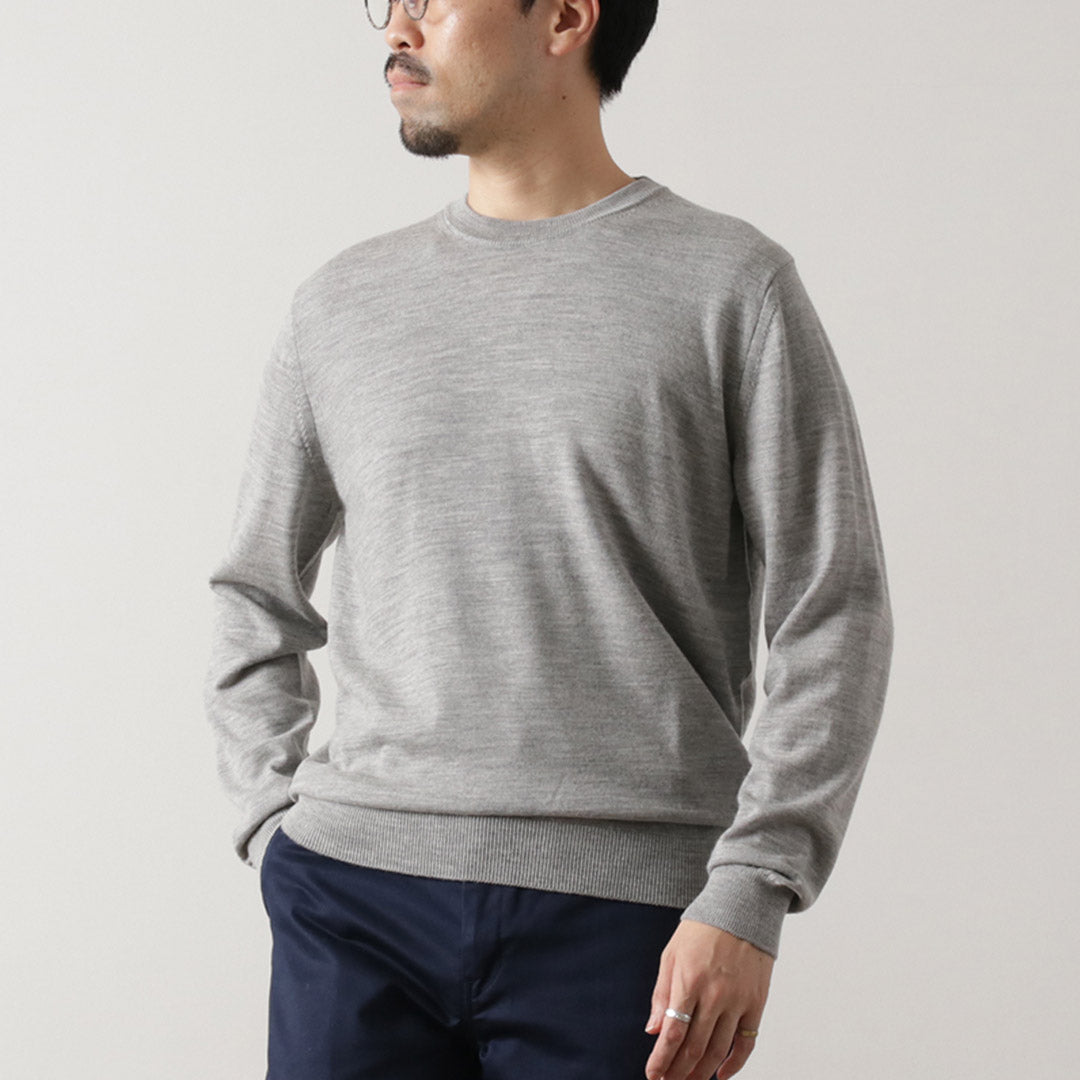 MOONCASTLE / Extra Fine Merino Wool Crew Neck