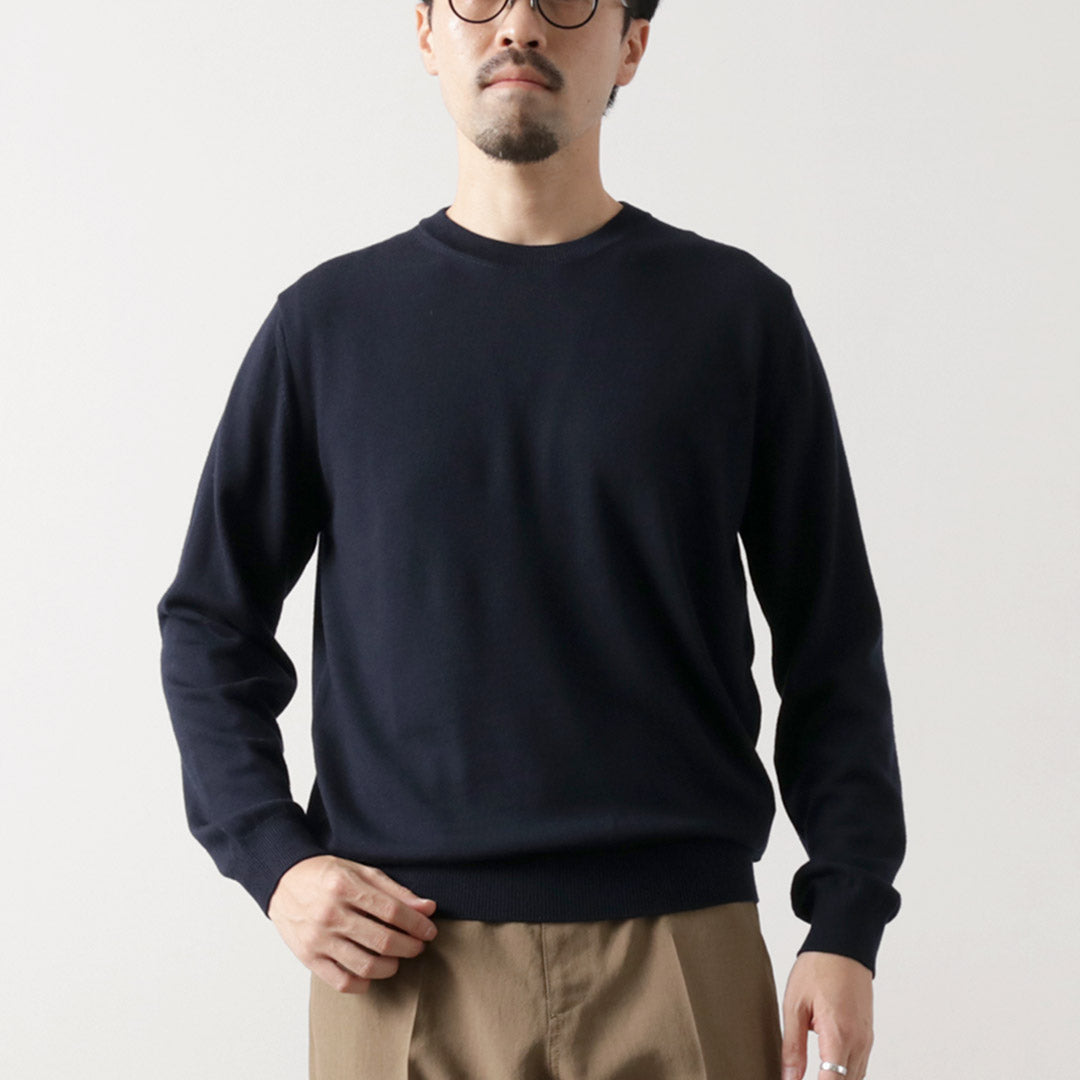 MOONCASTLE / Extra Fine Merino Wool Crew Neck