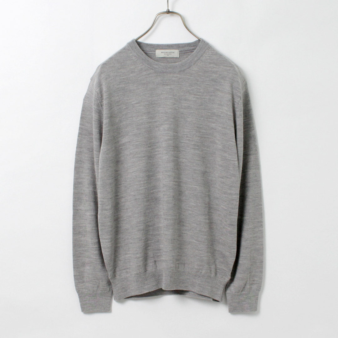 MOONCASTLE / Extra Fine Merino Wool Crew Neck