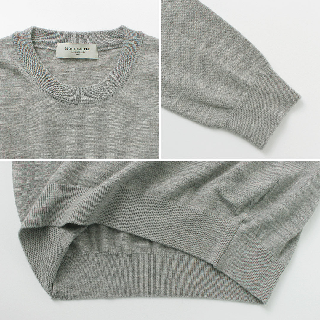 Mooncastle / Extra Fine Merino Wool Crew Neck