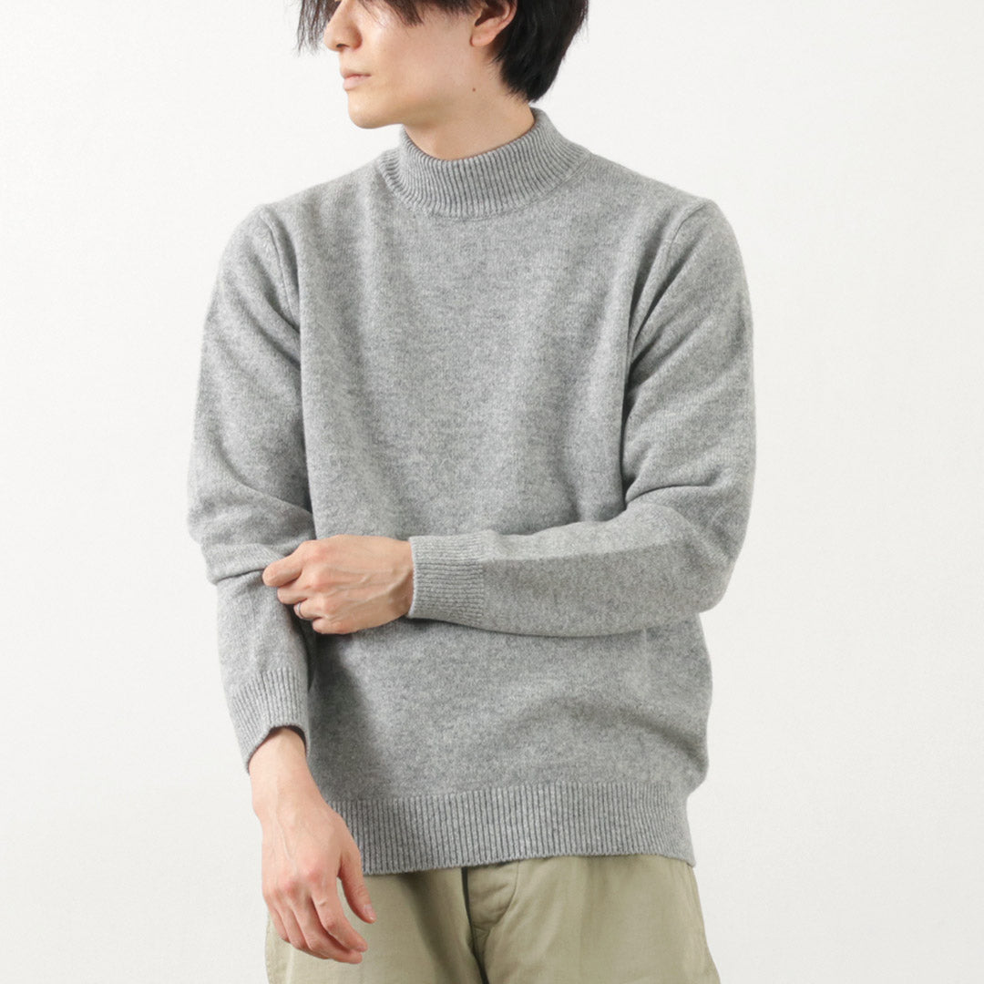 Mooncastle / Cashmere Silk Lamb Wool Mock Neck