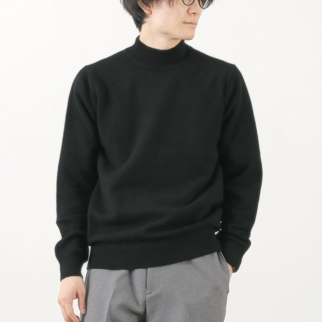 Mooncastle / Cashmere Silk Lamb Wool Mock Neck