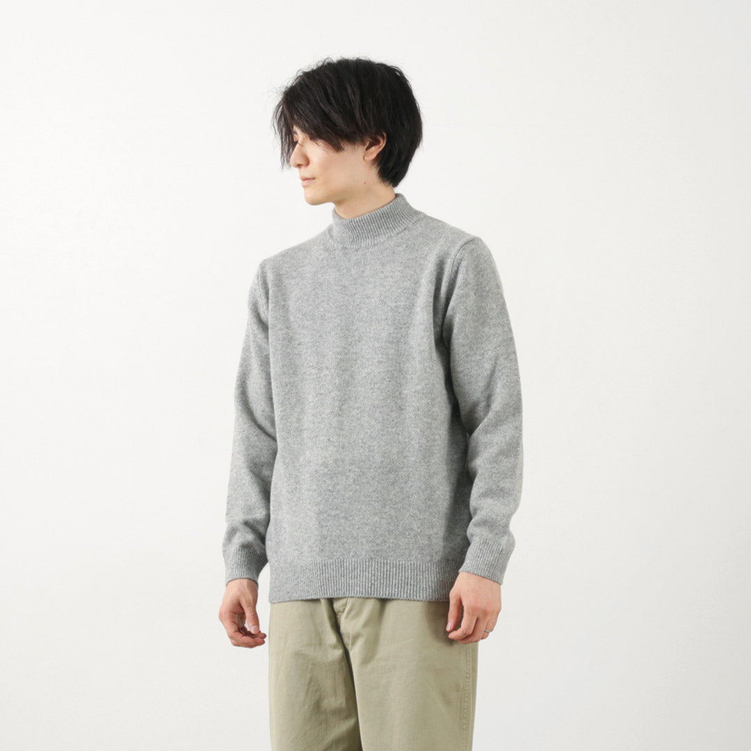 Mooncastle / Cashmere Silk Lambswool Mock Neck