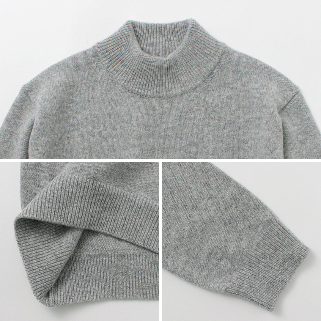 Mooncastle / Cashmere Silk Lambswool Mock Neck