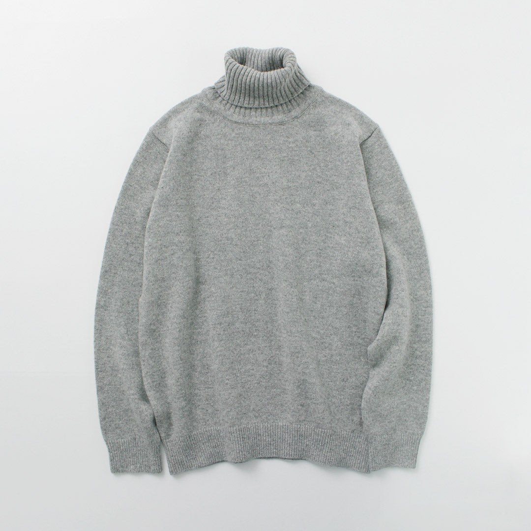 MOONCASTLE / Cashmere Silk Lambs Wool Turtleneck