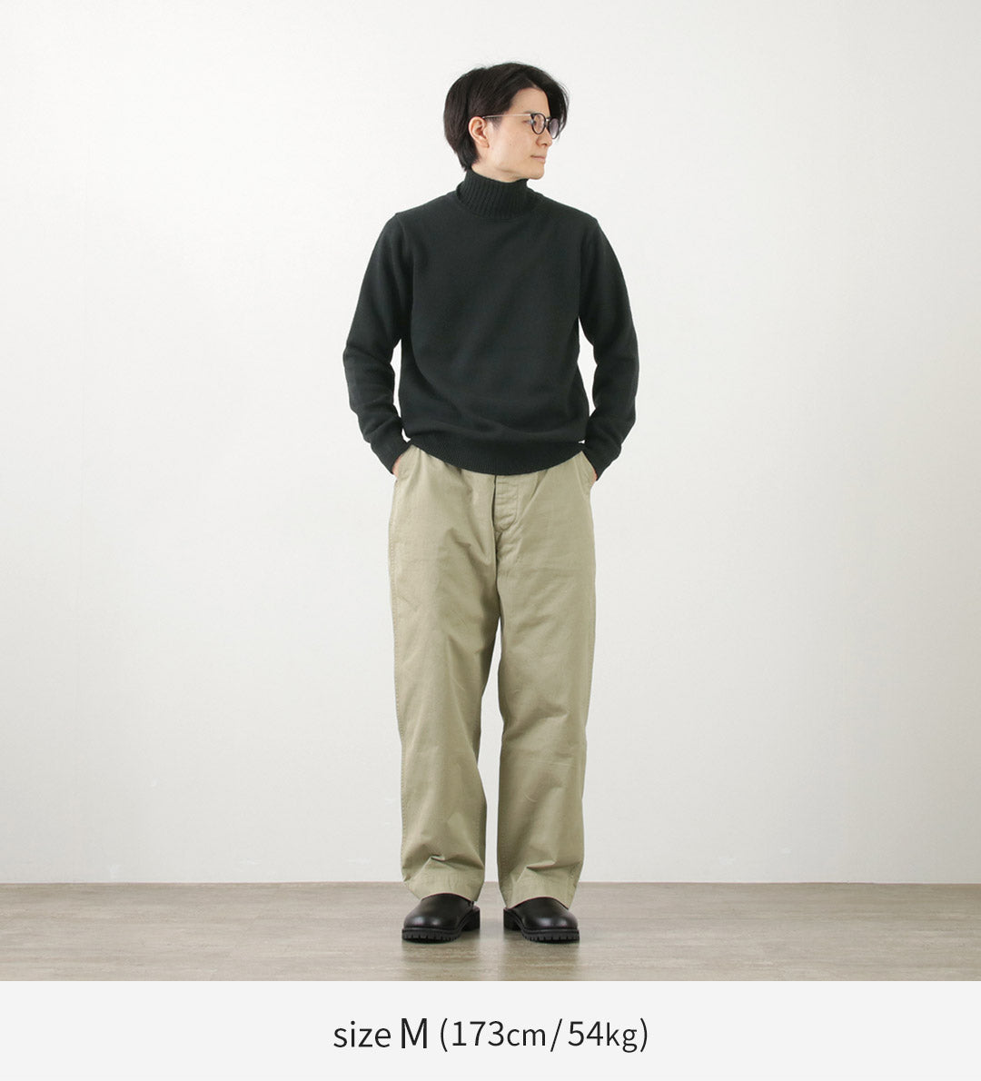 MOONCASTLE / Cashmere Silk Lambs Wool Turtleneck