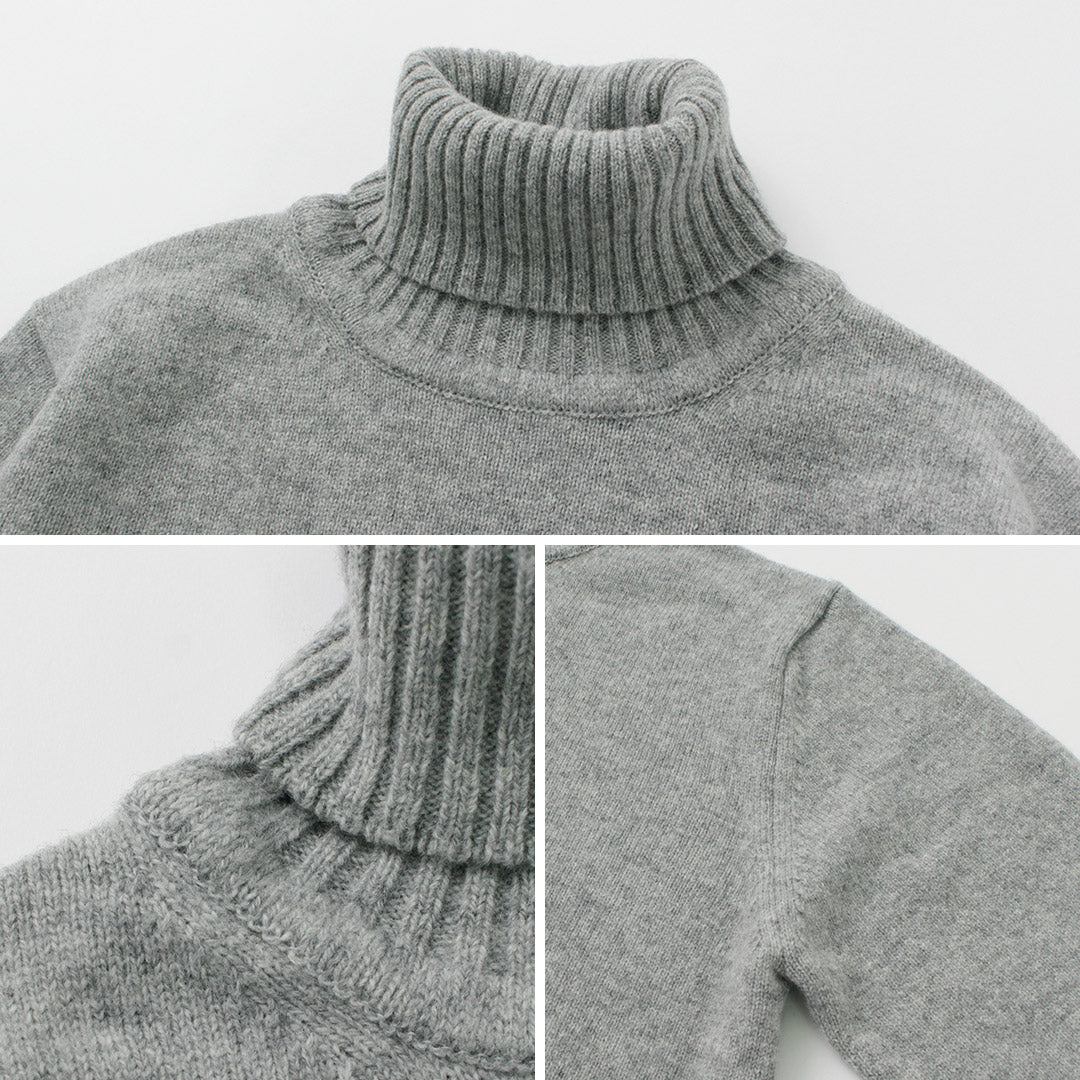 MOONCASTLE / Cashmere Silk Lambs Wool Turtleneck